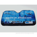 roller printing front car sunshade with cheapest price and cute logo printing